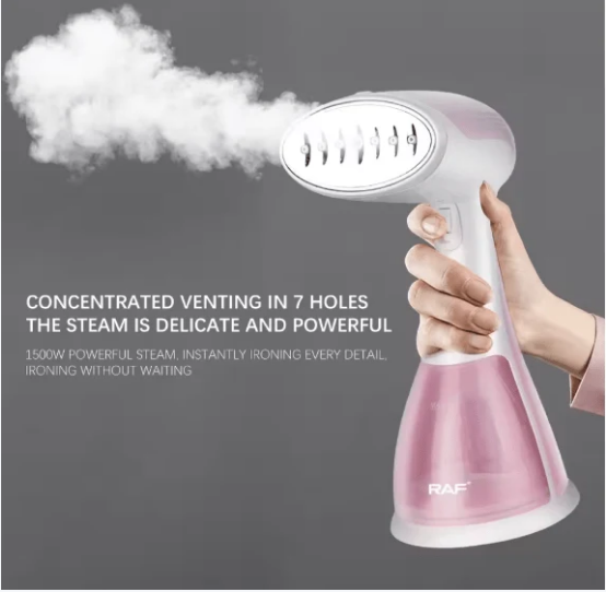 Hand Hanging Steam Ironing Machine 1500W Pink White