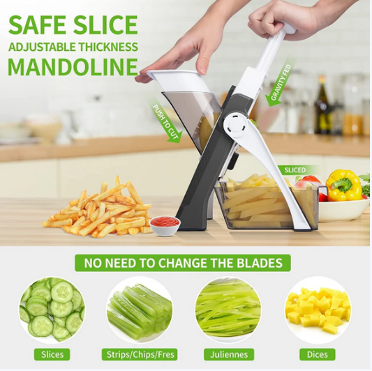Safe Slice Manual Vegetable Cutter Adjustable Mandoline Slicer