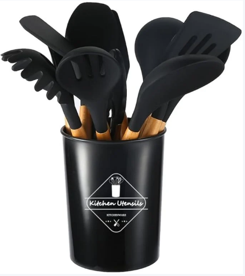 12 Pcs Silicone Cooking Utensils Set with Holder