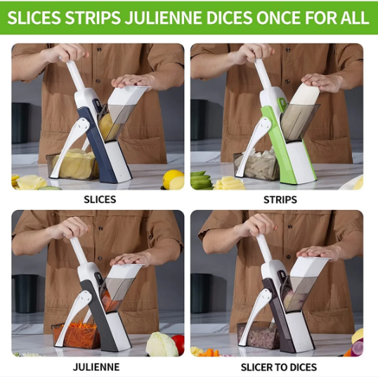 Safe Slice Manual Vegetable Cutter - Adjustable Mandoline Slicer