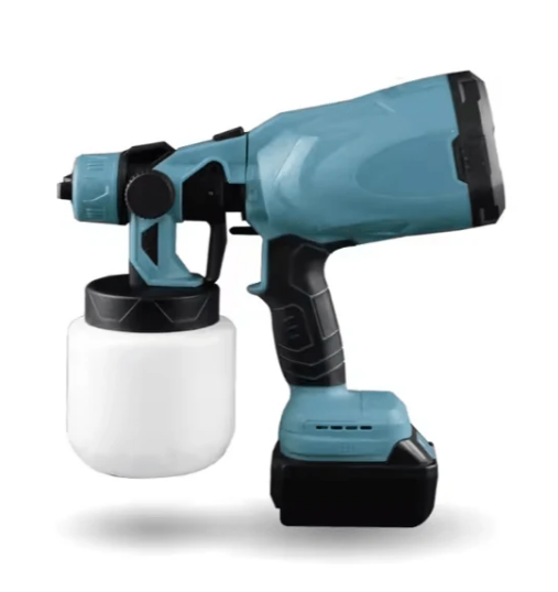 Portable Cordless Electric Paint Sprayer Gun Teal Black